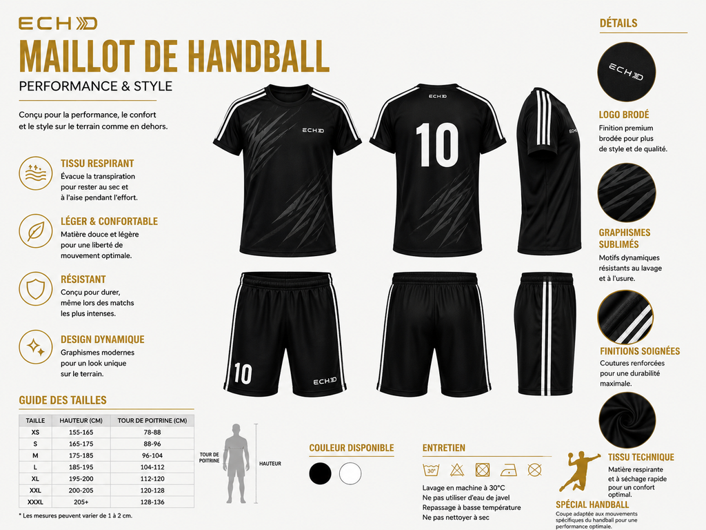 ECHO Maillot Shadow - noir & blanc