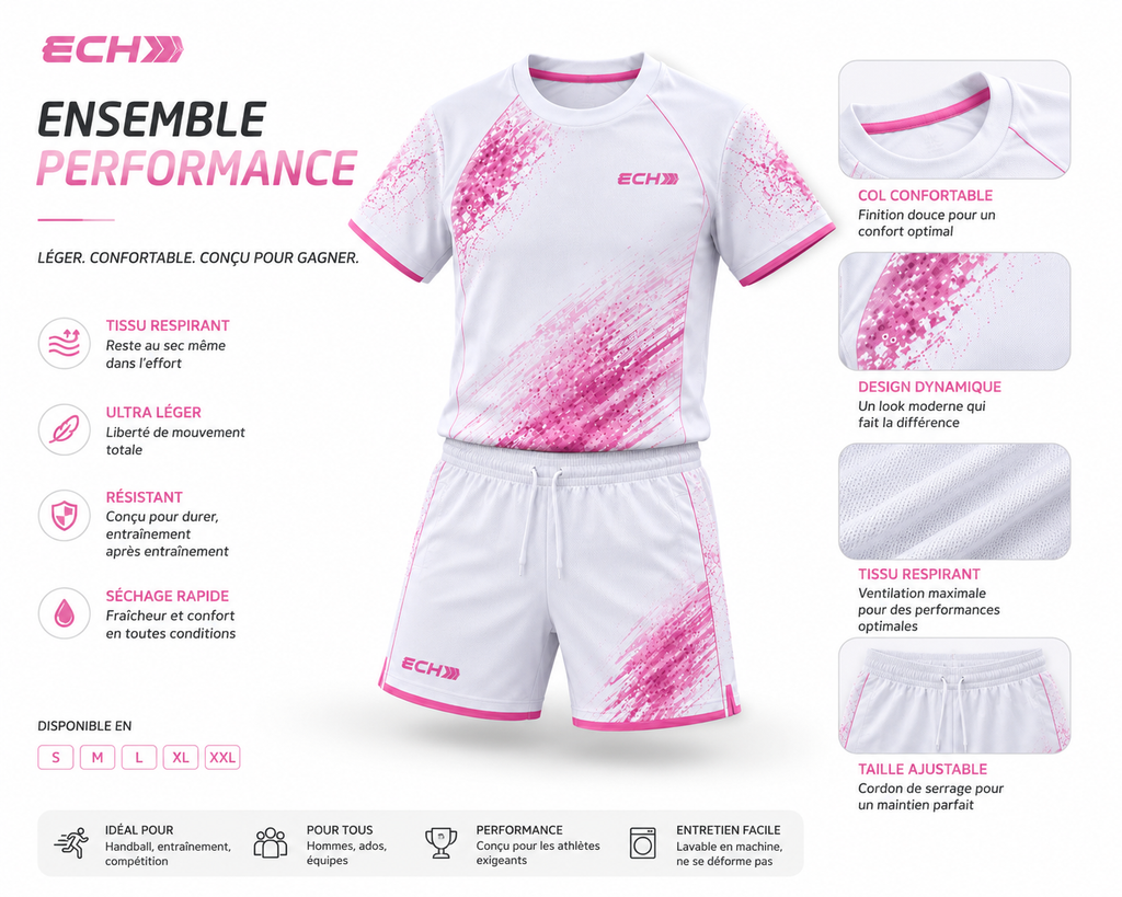 Ensemble Goat - blanc & rose