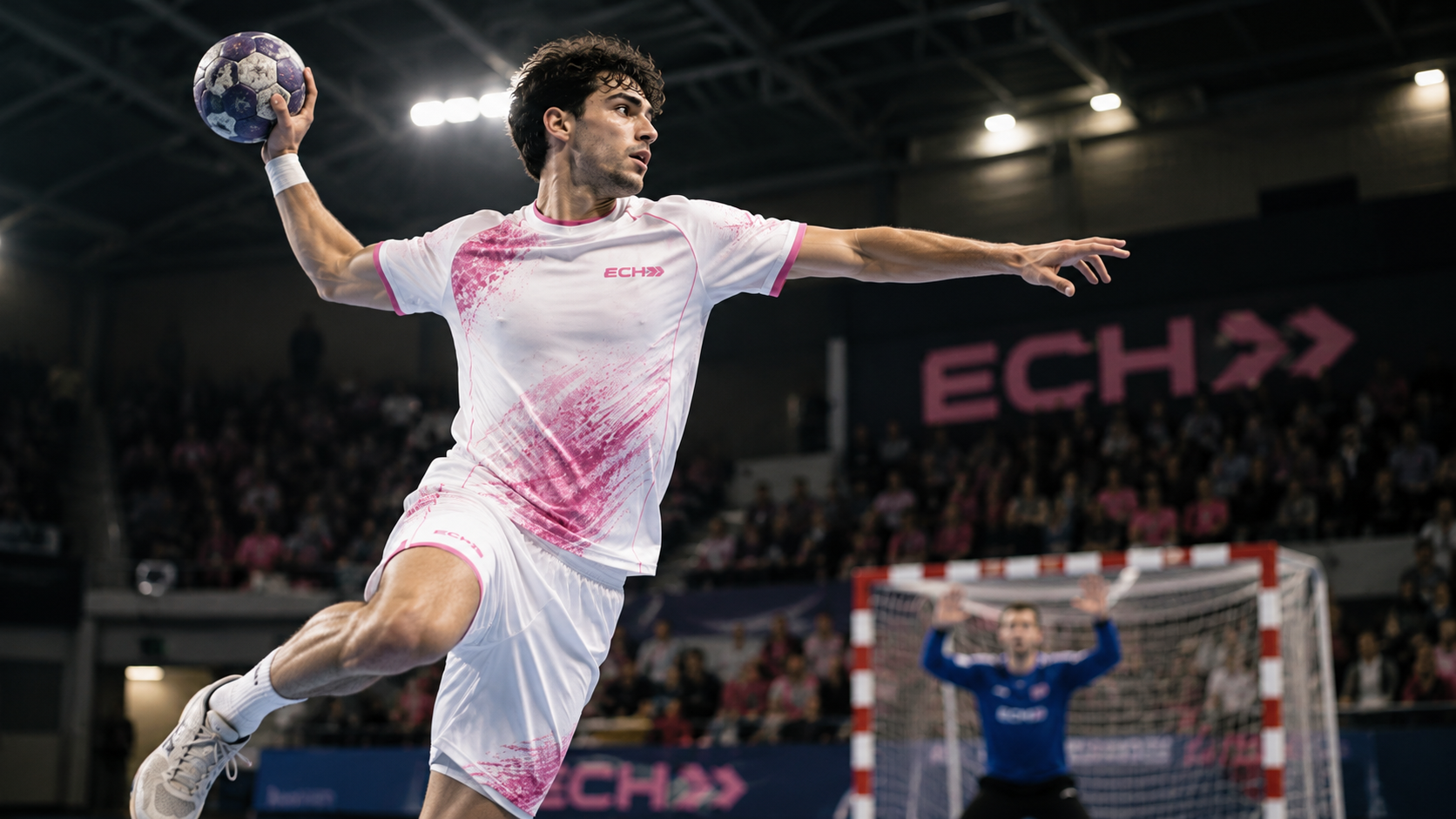 Maillot Goat - blanc & rose